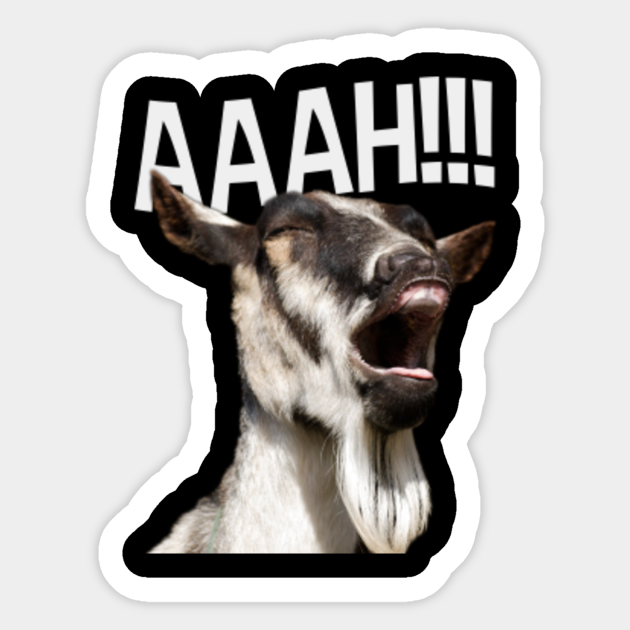 Halloween Screaming Goat Aaah! Funny Crazy Goat - Goat Lover - Sticker | TeePublic